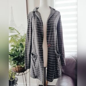 Striped Gray Women's Sweater